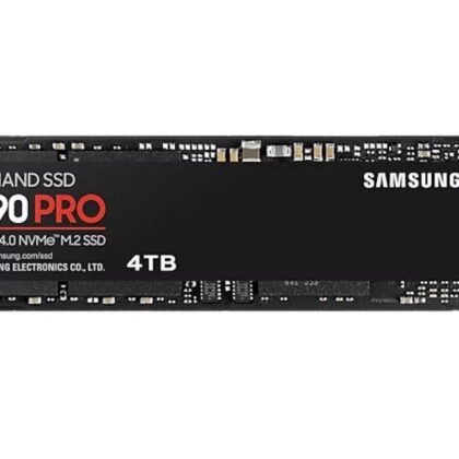 SSD SAMSUNG 990 PRO 4TB M.2 PCIe Gen4 NVMe TLC Write speed 6900 MBytes/sec Read speed 7450 MBytes/sec 2.3mm TBW 2400 TB MTBF 1500000 hours MZ-V9P4T0BW MZ-V9P4T0BW 8806094947205