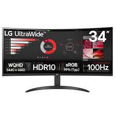 LCD Monitor LG 34" Curved/21 : 9 Panel VA 3440x1440 21:9 100 Hz 5 ms Tilt 34WR50QK-B 34WR50QK-B 8806096199527