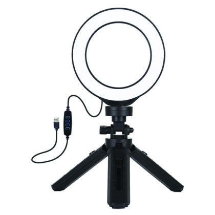 LED Ring Lamp 12cm With Pocket Tripod Mount Up to 14.5cm