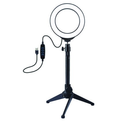 LED Ring Lamp 12cm With Desktop Tripod Mount Up to 24.5cm