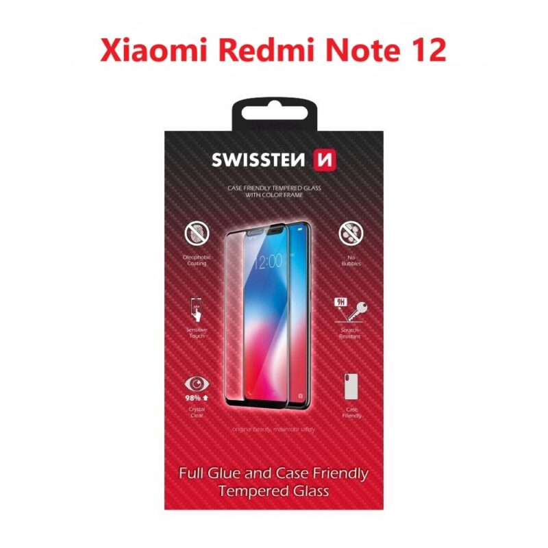 Swissten Full Face Tempered Glass Xiaomi Redmi Note 12 54501838 8595217482913