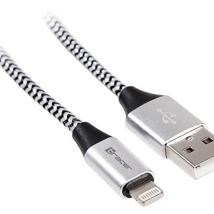 Tracer 46268 Lighting USB 2.0 Iphone AM 1m Black Silver T-MLX32216 5907512863367